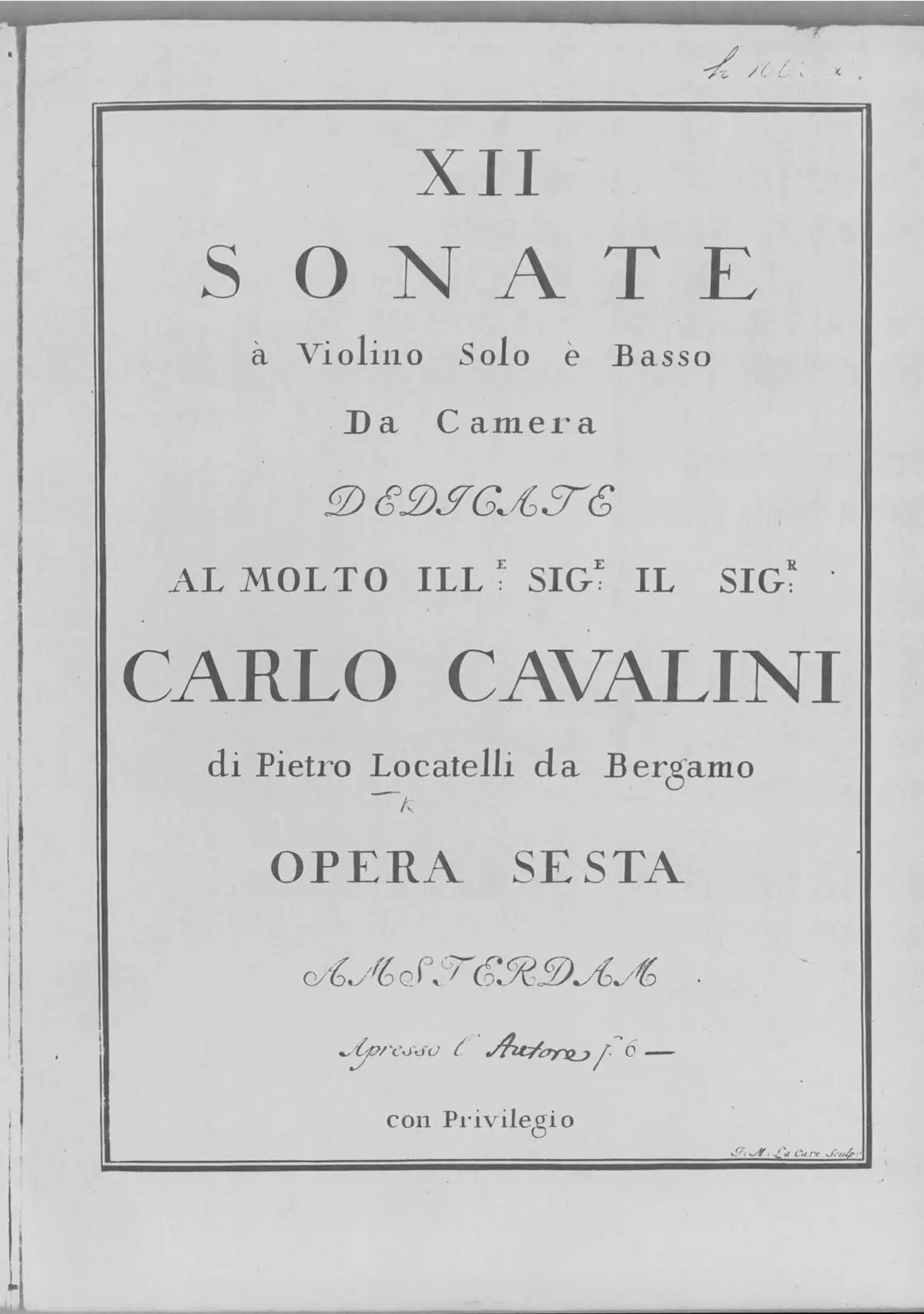 12 Sonate da camera - Page 1