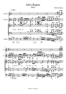 Salve Regina in C, MH 34