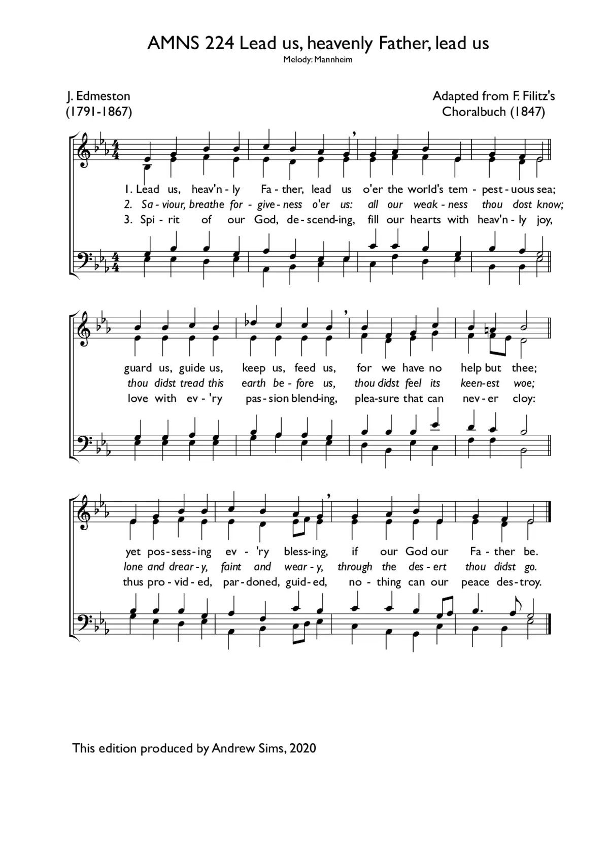 Lead us, heavenly Father, lead us - Page 1