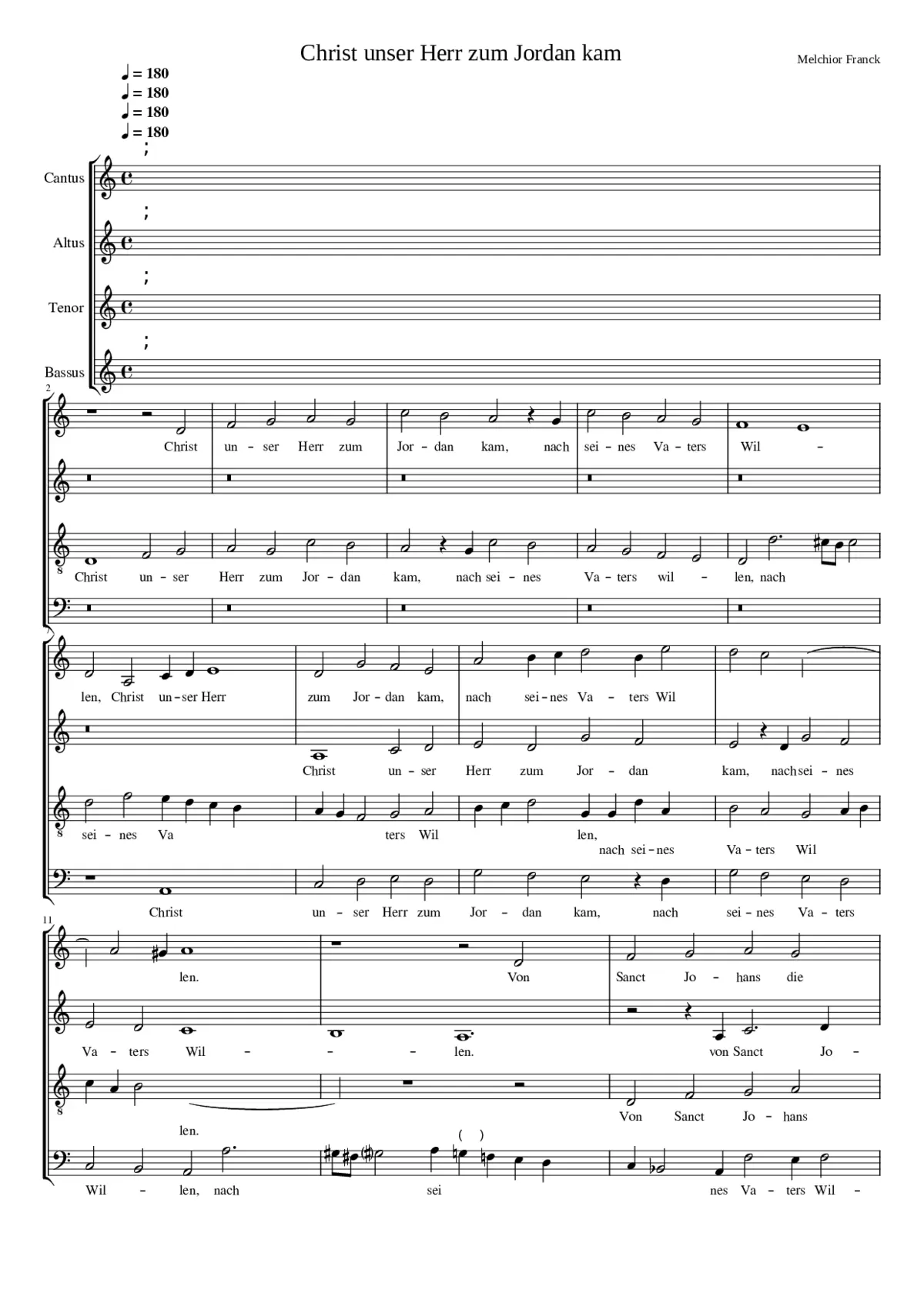 Christ unser Herr zum Jordan kam - Page 1