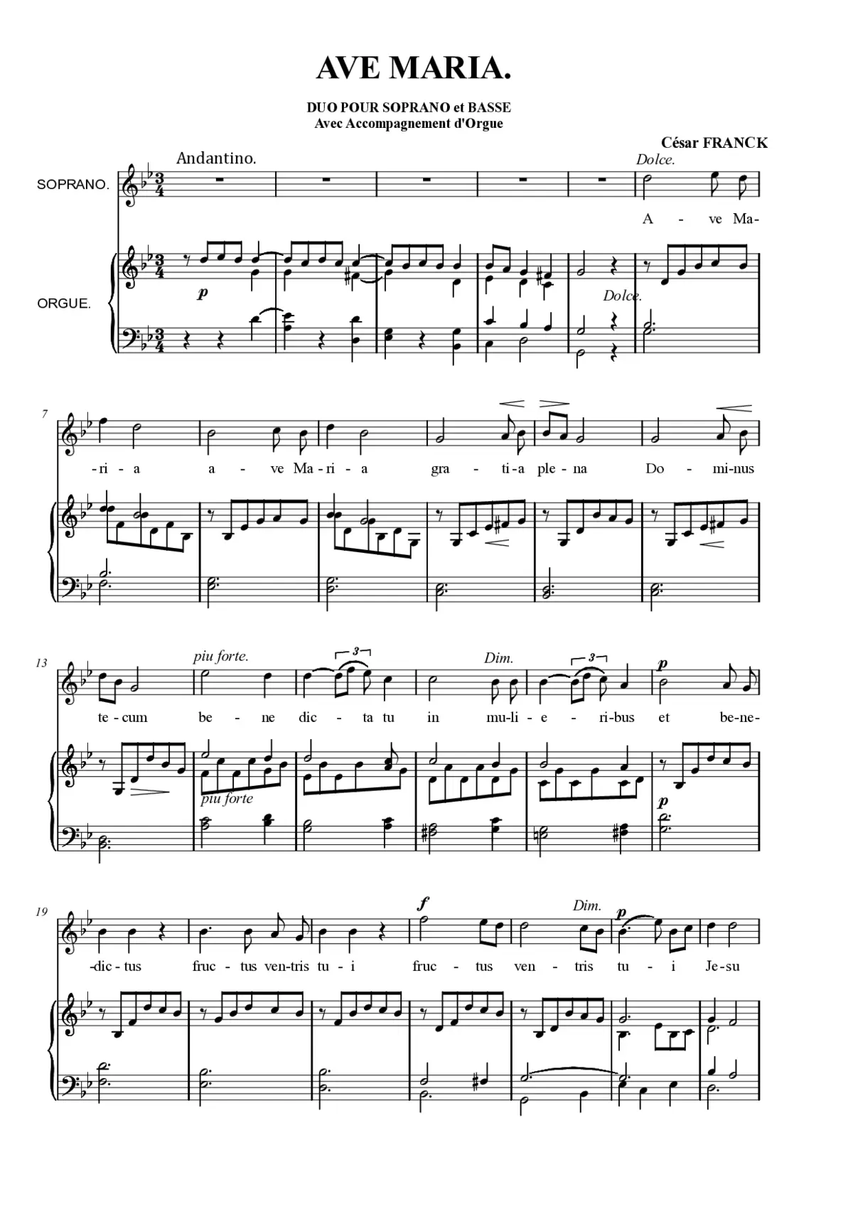 Ave Maria in sol mineur, FWV 57 - Page 1