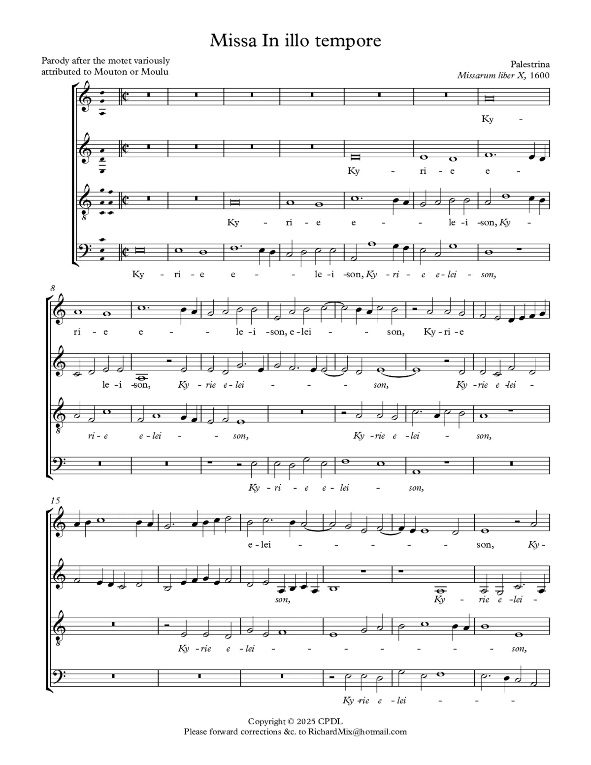 Missa In illo tempore - Page 1