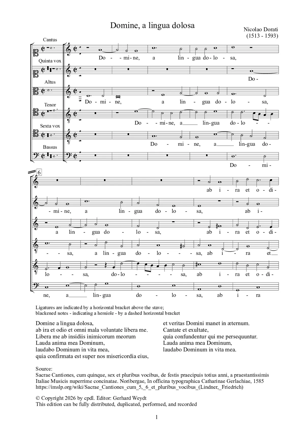 Domine, a lingua dolosa - Page 1
