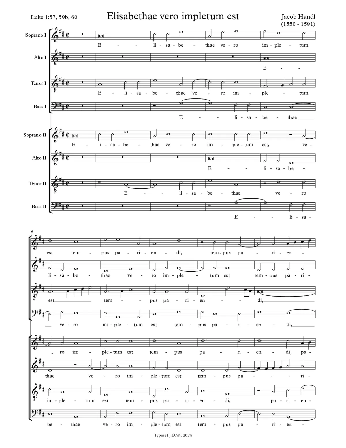 Elisabethae vero impletum est tempus - Page 1
