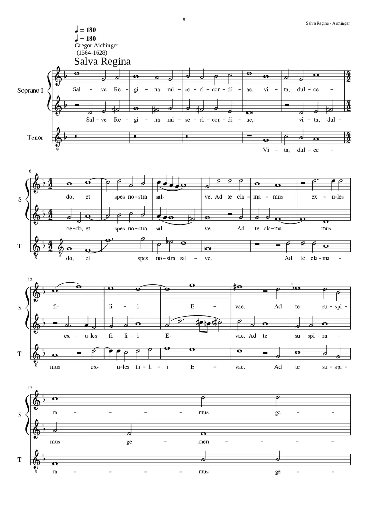 Salve Regina a 3 - Page 1
