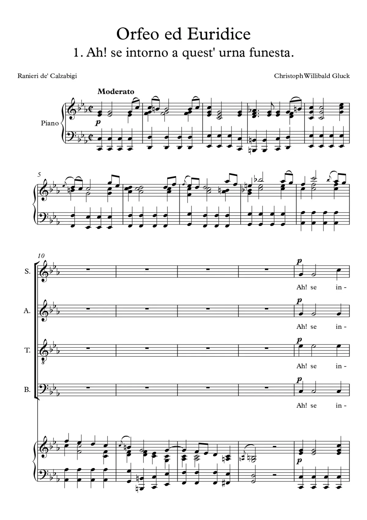 Ah! se intorno a quest' urna funesta - Page 1