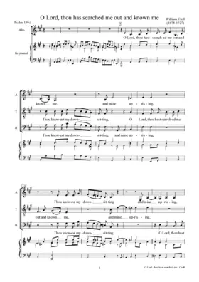 O Lord thou hast searched me out