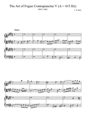 Die Kunst der Fuge BWV 1080