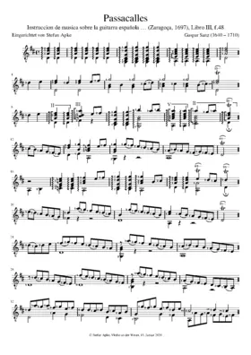 Passacalles, Libro III