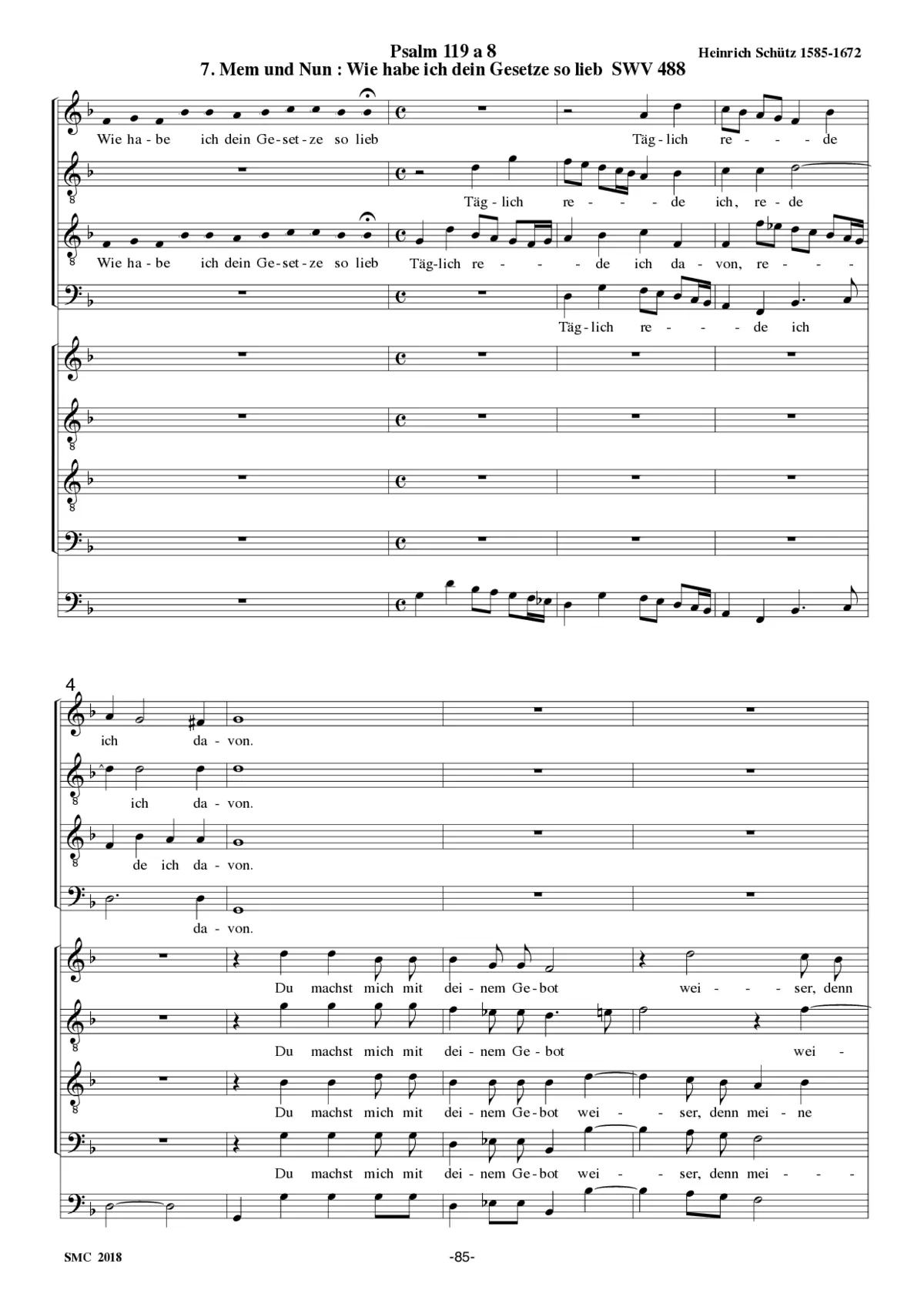 Der Schwanengesang: No. 7, SWV 488 - Page 1
