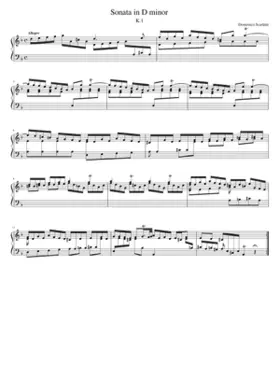 Keyboard Sonata in D minor K.1