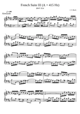 French Suite No.3 in B minor BWV 814