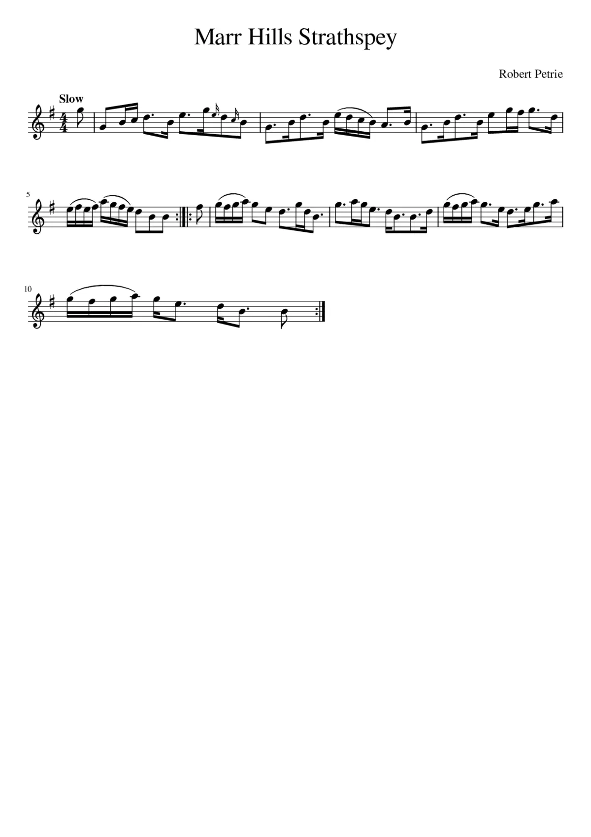Marr Hills Strathspey - Page 1
