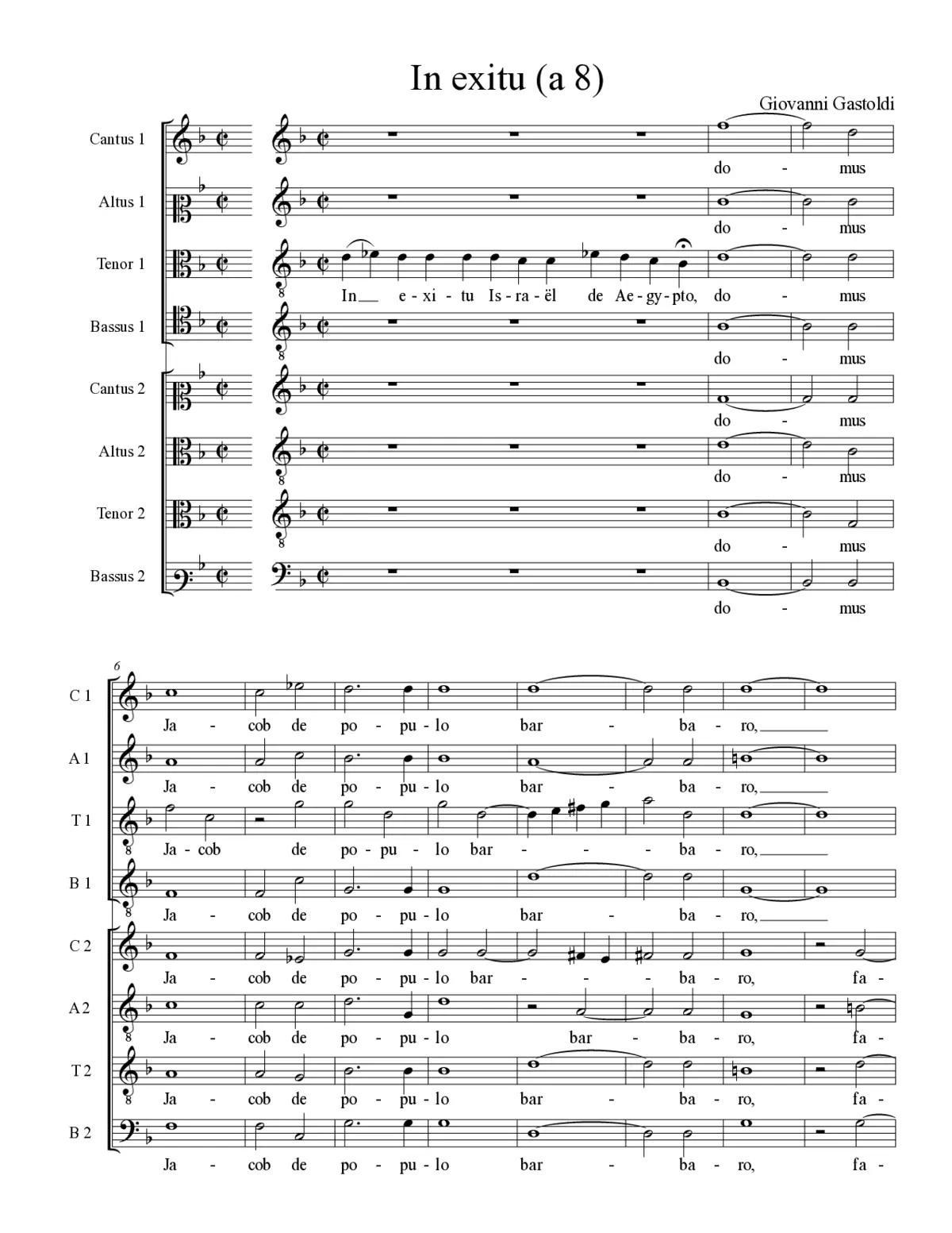 In exitu (a 8) - Page 1