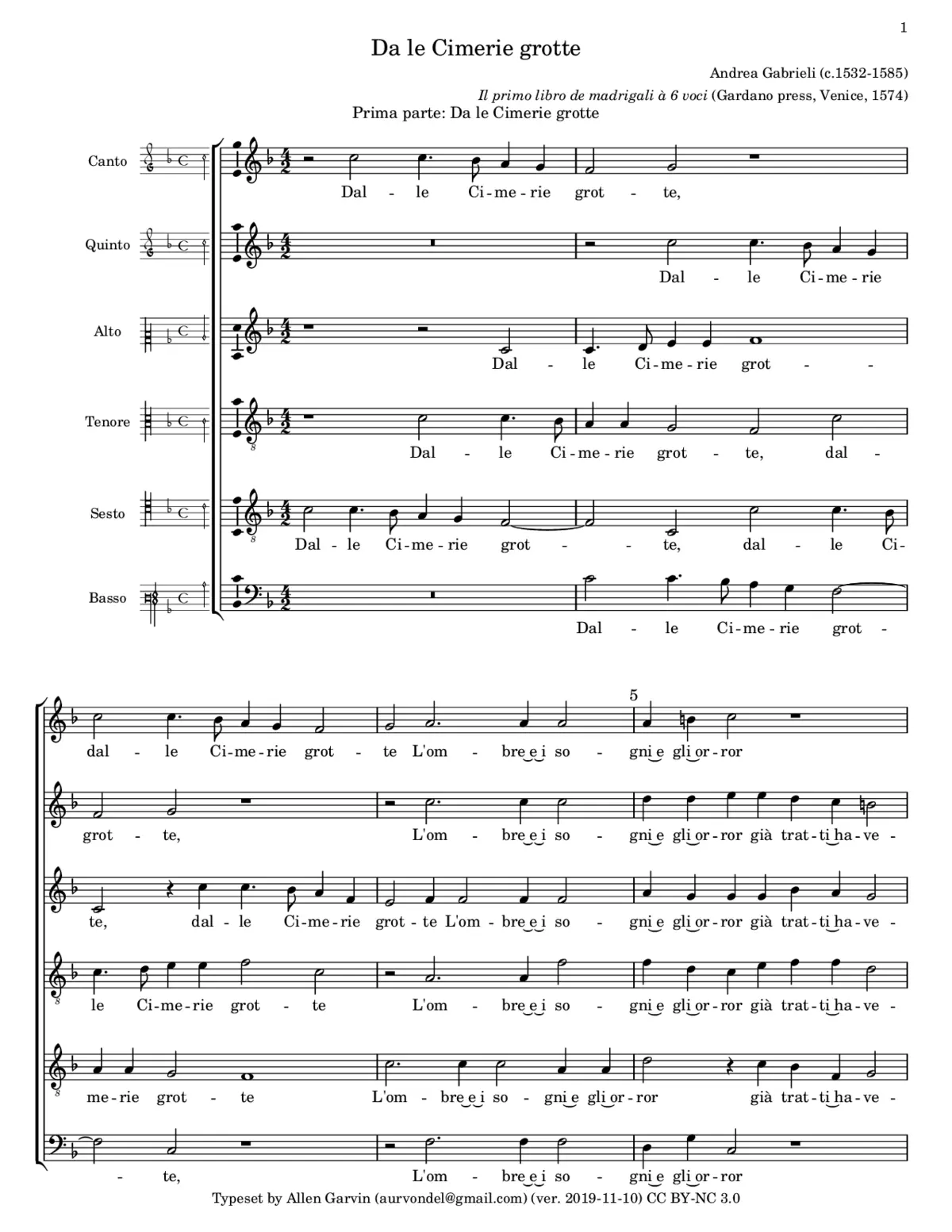 Dalle Cimerie grotte - Page 1