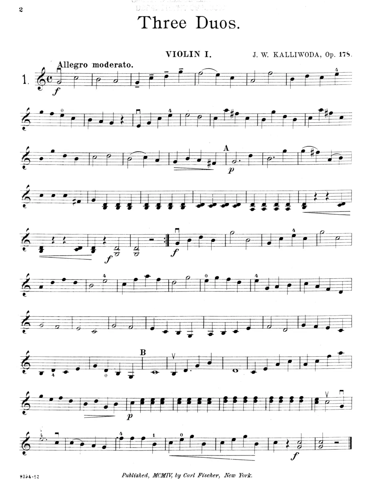 3 Easy Duos for 2 Violins - Page 1