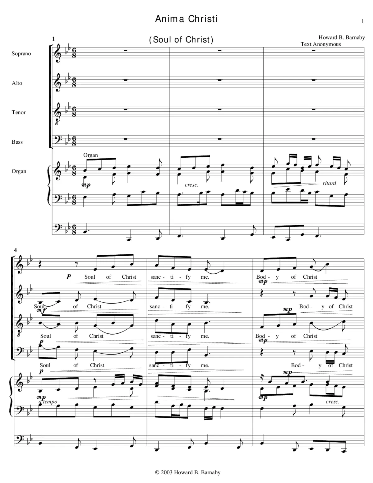 Anima Christi - Page 1