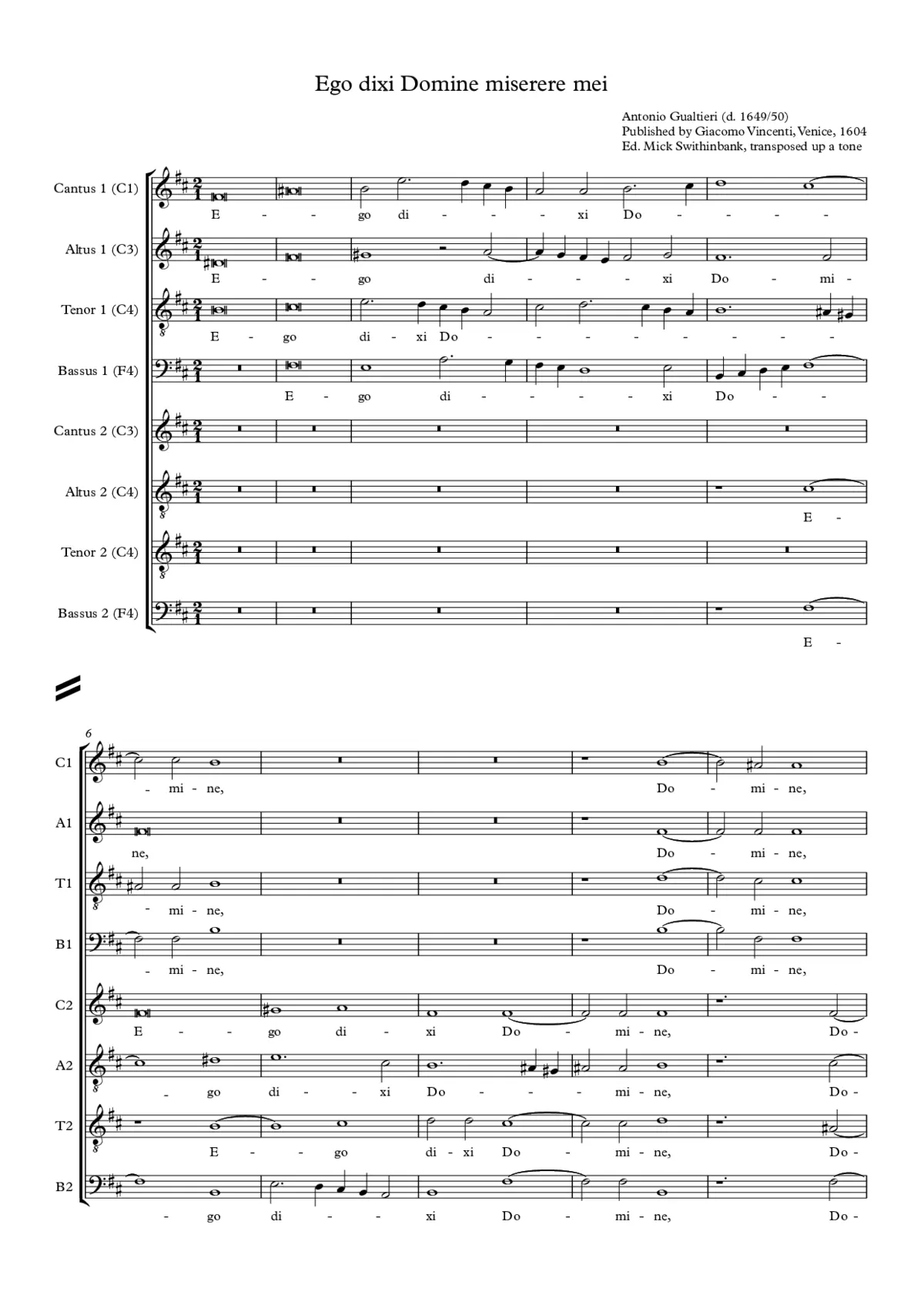 Ego dixi Domine miserere mei - Page 1