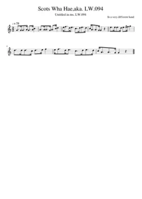 Scots Wha Haeaka. LW.094