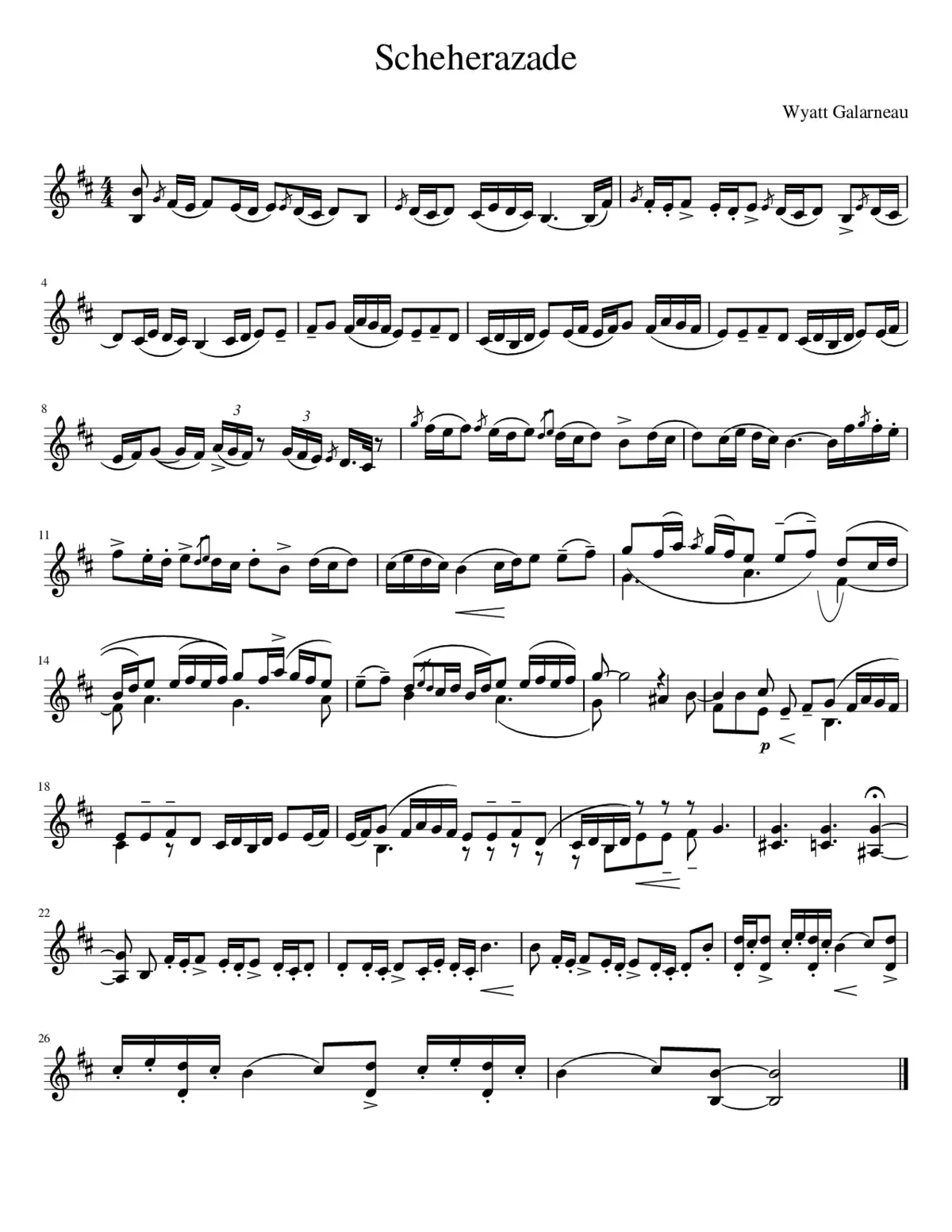 Scheherazade Op.35 - Page 1