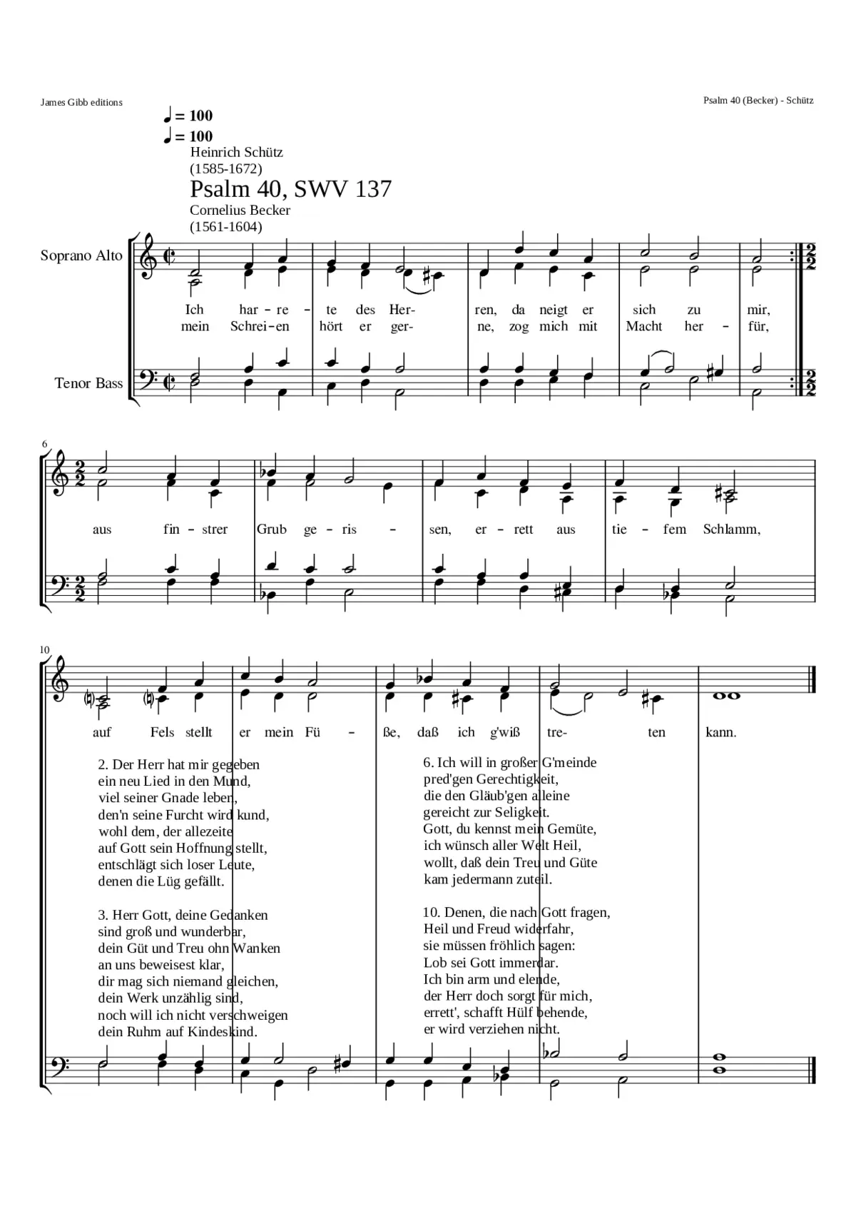 Ich harrete des Herren SWV 137 - Page 1