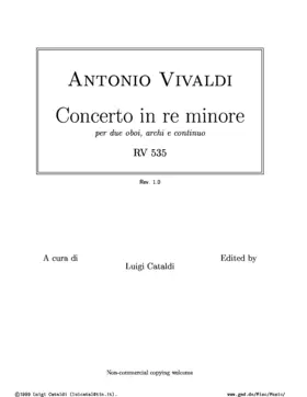 Concerto for 2 Oboes in D minor