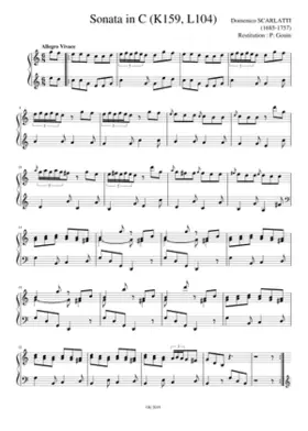 Keyboard Sonata in C major K.159