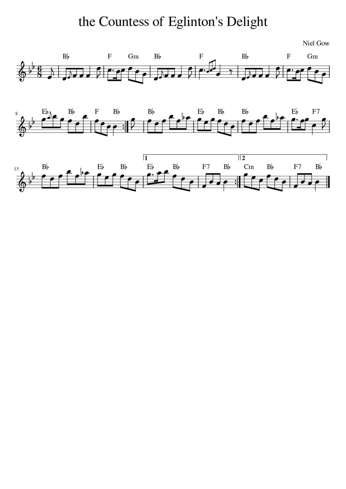 the Countess of Eglinton's Delight - Page 1