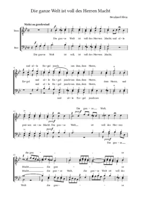 Die ganze Welt ist voll des Herren Macht