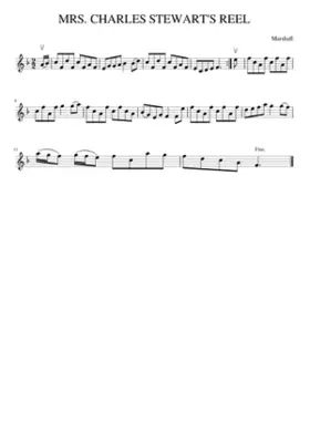 MRS. CHARLES STEWART'S REEL