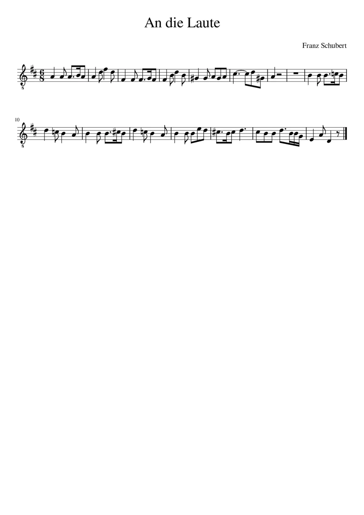 An die Laute - Page 1
