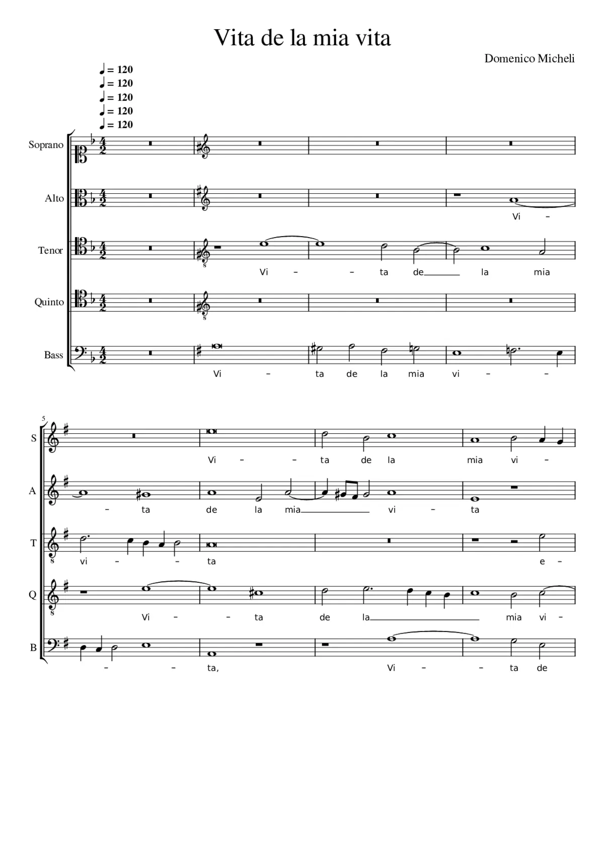 Vita de la mia vita - Page 1