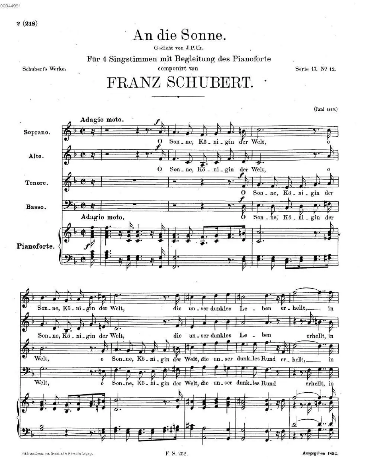 An die Sonne - Page 1