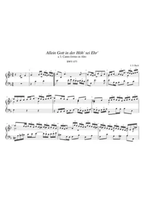 Allein Gott in der Hoeh' sei Ehr' BWV 675