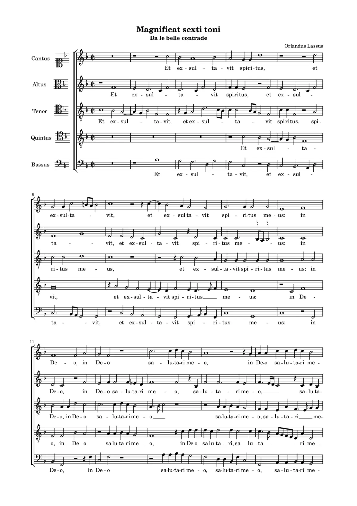 Magnificat Da le belle contrade - Page 1