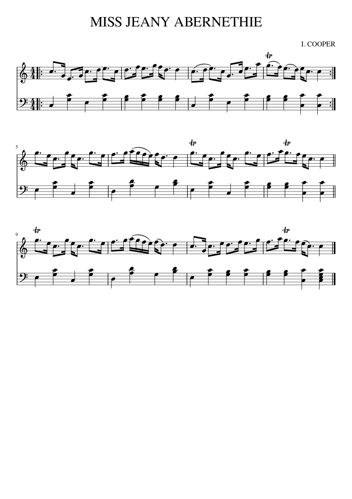 MISS JEANY ABERNETHIE - Page 1