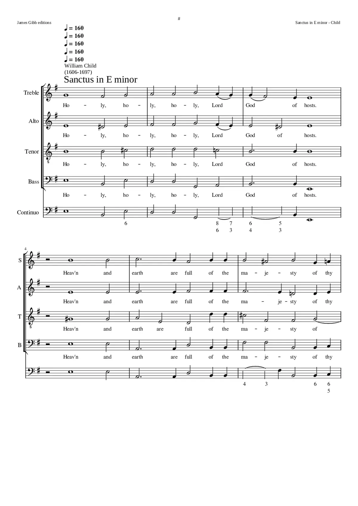 Sanctus in E minor - Page 1