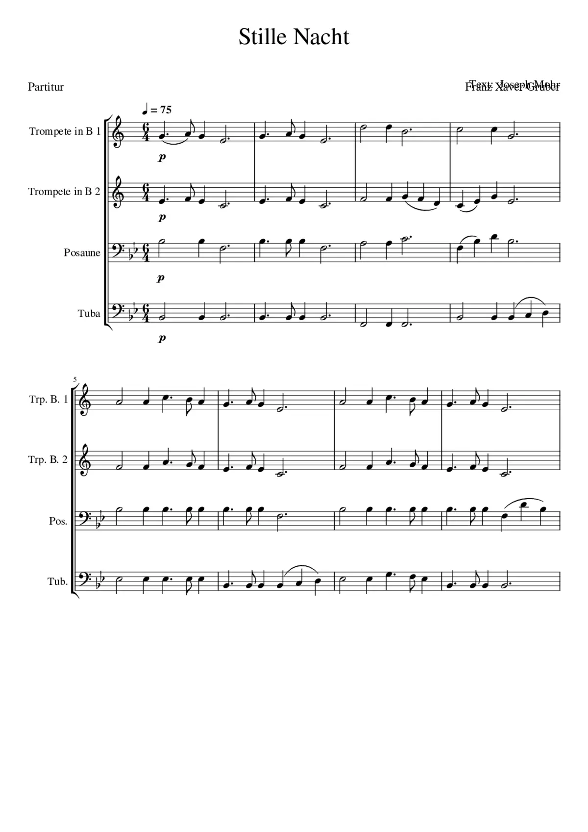 Stille Nacht heilige Nacht H.145 - Page 1