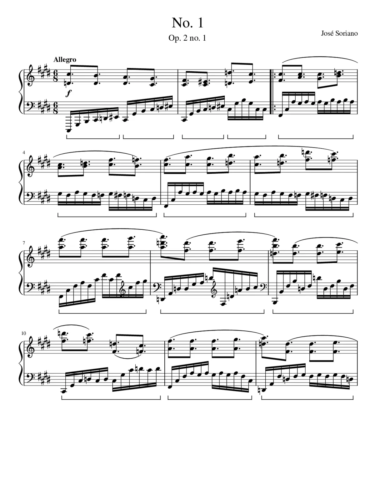 Estudios de Rapidez No. 1 - Page 1