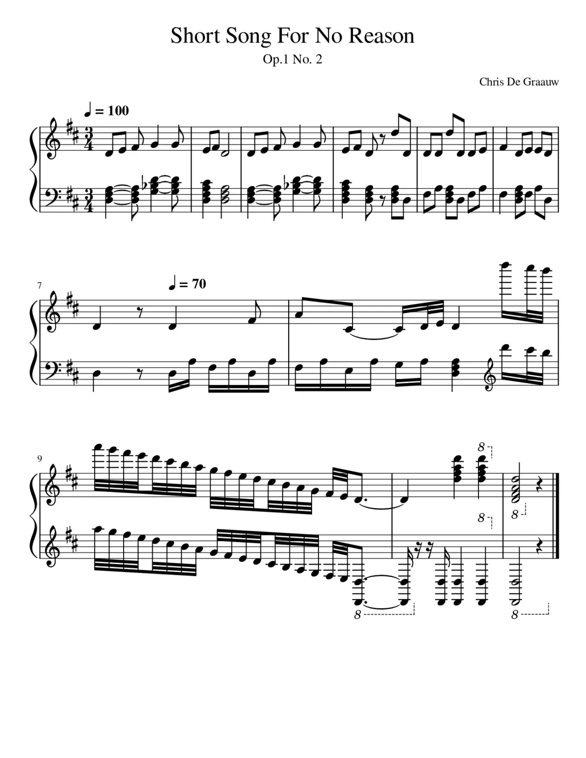 Short Song For No Reason - Page 1