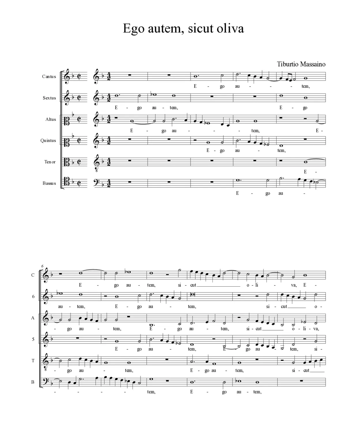 Ego autem, sicut oliva - Page 1
