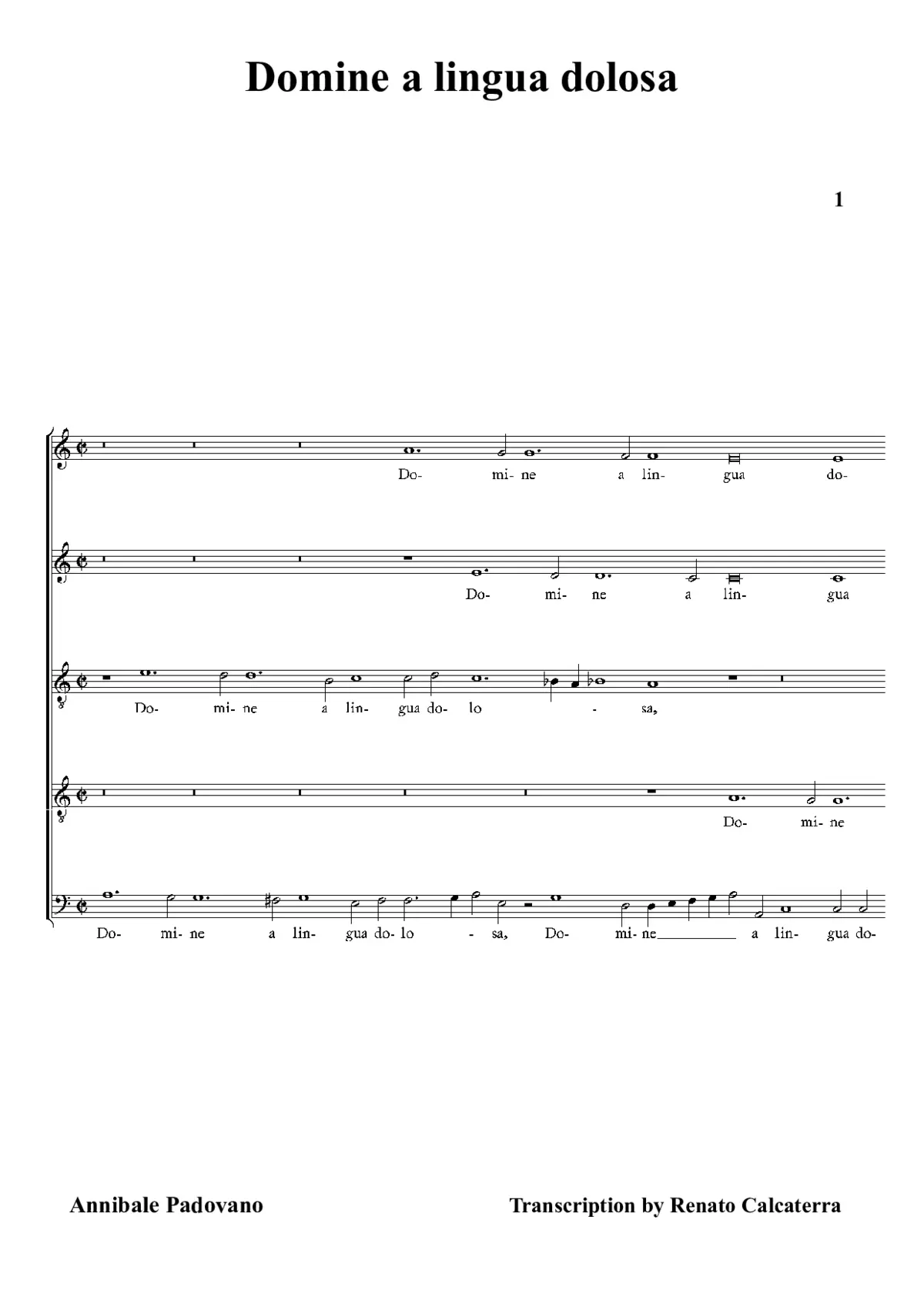 Domine a lingua dolosa - Page 1