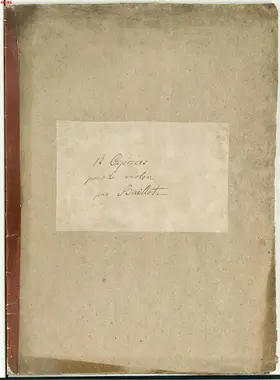 Douze Caprices ou Études pour le Violon, avec Accompagnement de Basse ou de Fortepiano