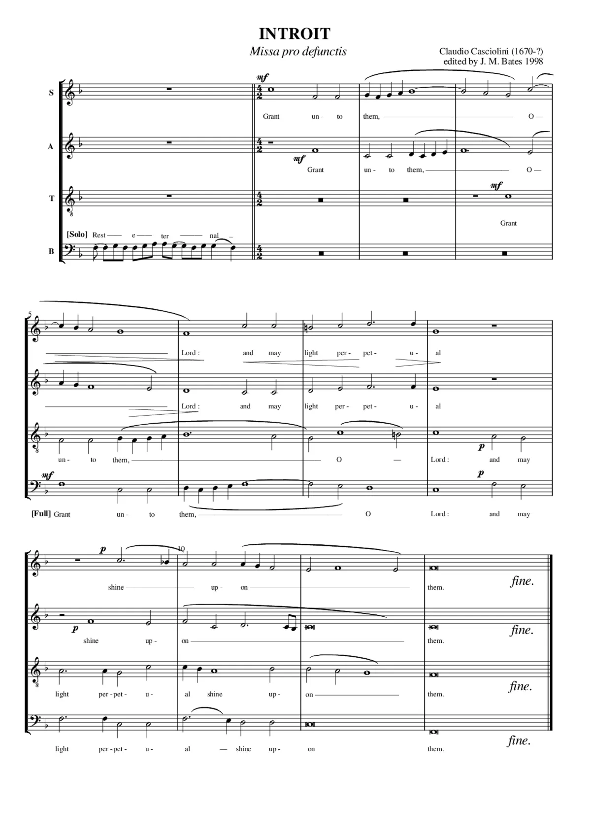Introit (Missa pro defunctis) - Page 1