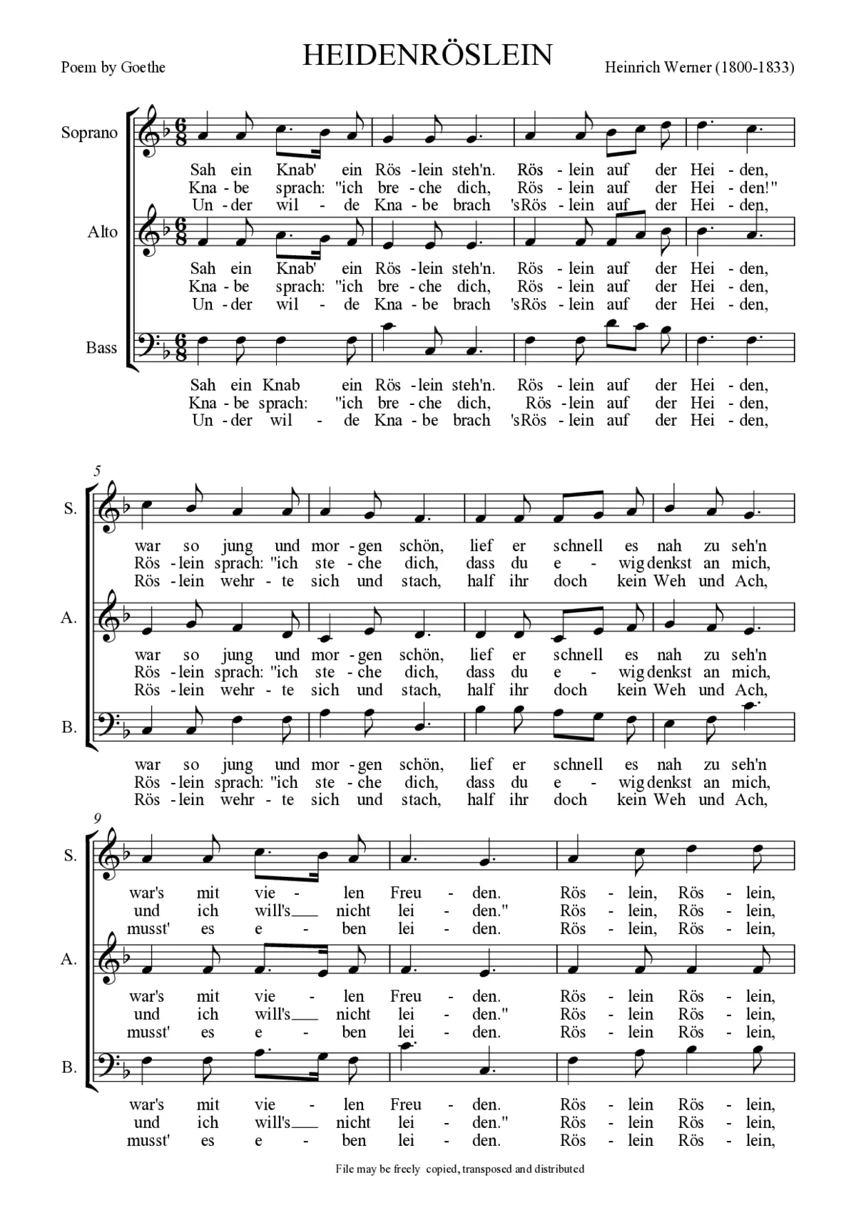 Heidenröslein - Page 1