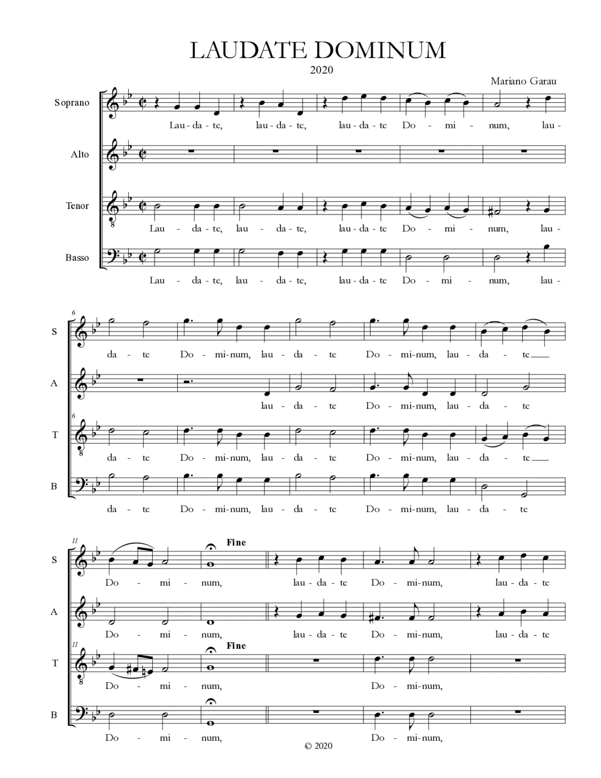Laudate Dominum 2020 - Page 1
