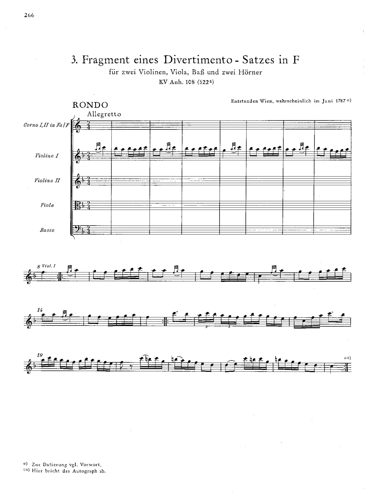 Divertimento in F major - Page 1