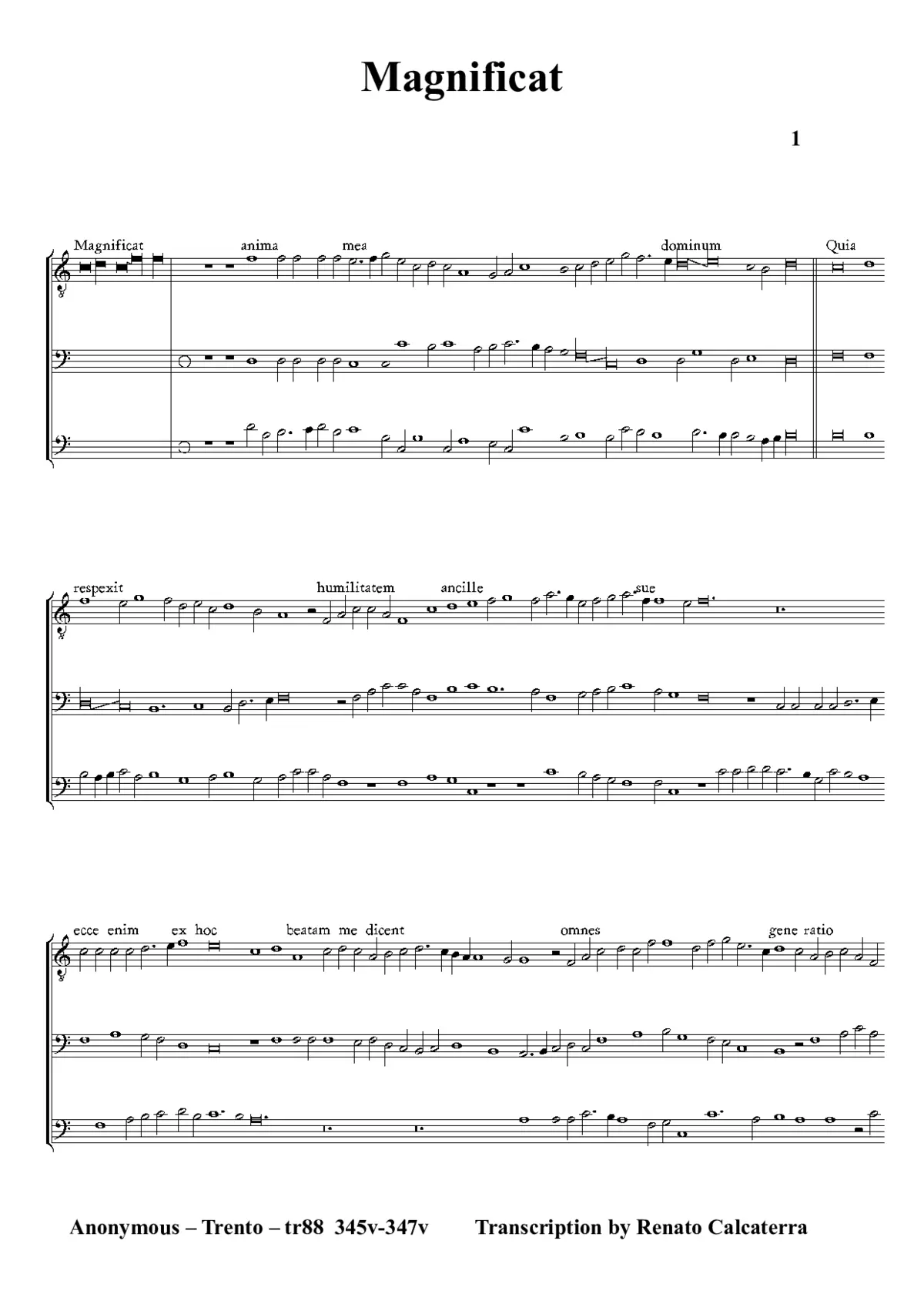 Magnificat (tr88) XIV - Page 1