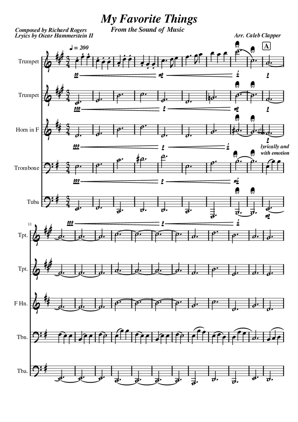 My Favorite Things (from The Sound of Music) - Page 1