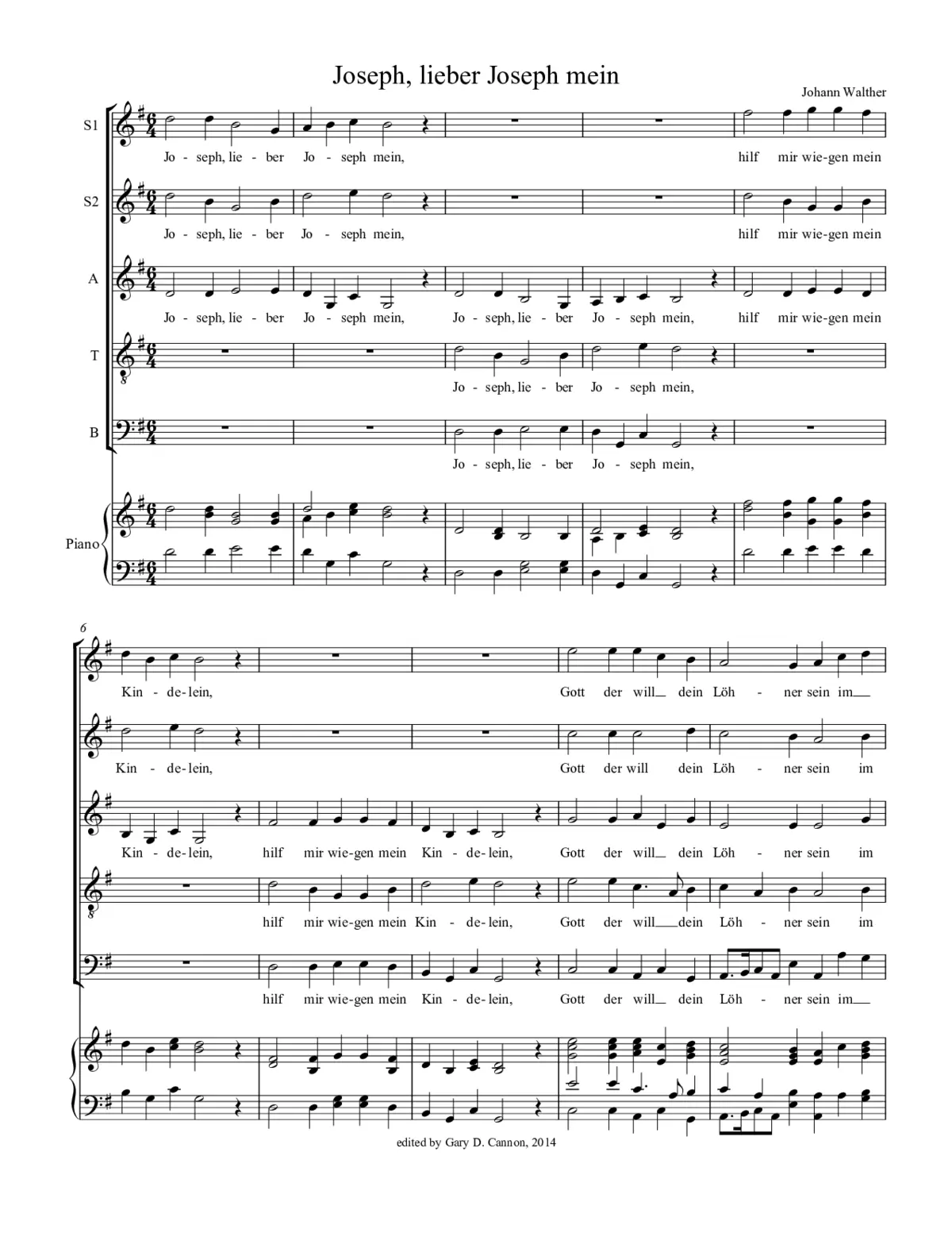 Joseph, lieber Joseph mein - Page 1